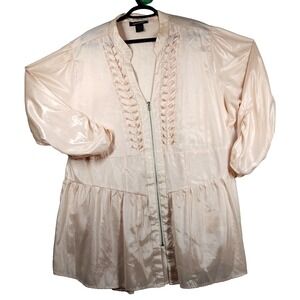 Ashiley Stewart Tunic Womens Plus Sz 22/24 Satin V-Neck Closure‎ 3/4 Sleeve Boho